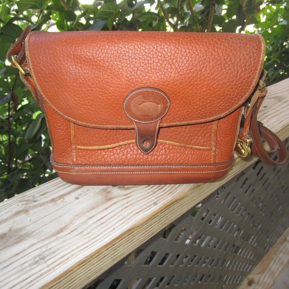 Dooney & Bourke Handbags - Vintage Dooney & Bourke Burnt Orange All Weather Leather Bag USA
